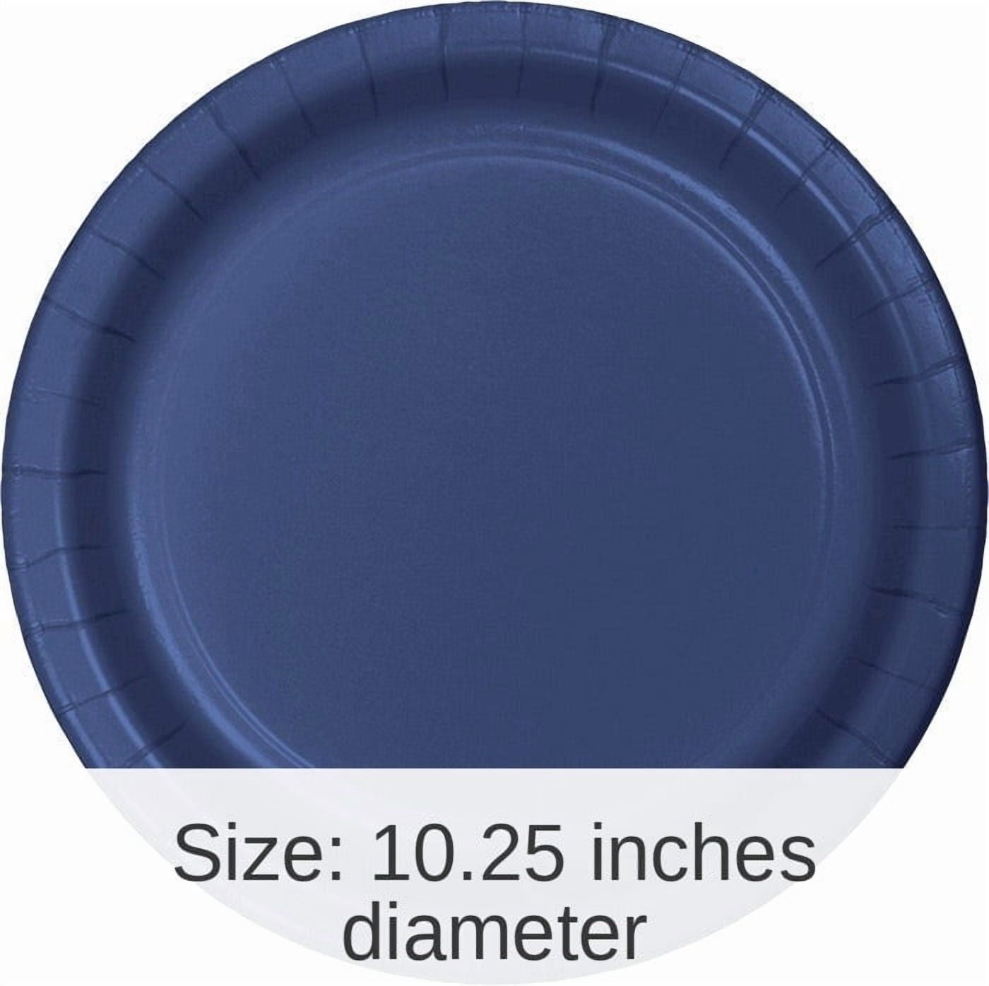 240/Case Bulk Navy Sturdy Style Paper Banquet Plates 10.25 inch