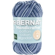 Bernat Cotton Handicrafter Ombres Yarn (340 g/12 oz), Blue Camo