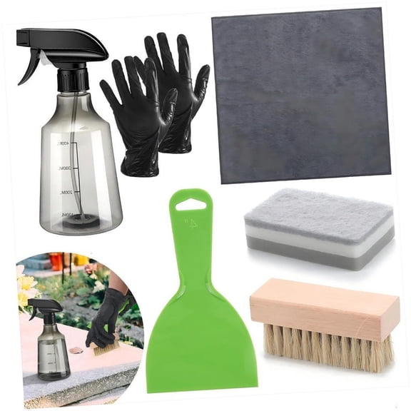 Pack Of 7 Stone Grave Cleaning Set Safe For Granites Scrubbing Brush Equipment