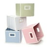 Folding Basket Storage Cube - White Waffle