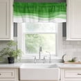 thumbnail image 3 of Ombre Green Waves Rod Pocket Curtain Valance, Abstract Art Gradient Modern Farmhouse Window Valance for Living Room, Bedroom, Kitchen 42"W x 12"L, 3 of 9