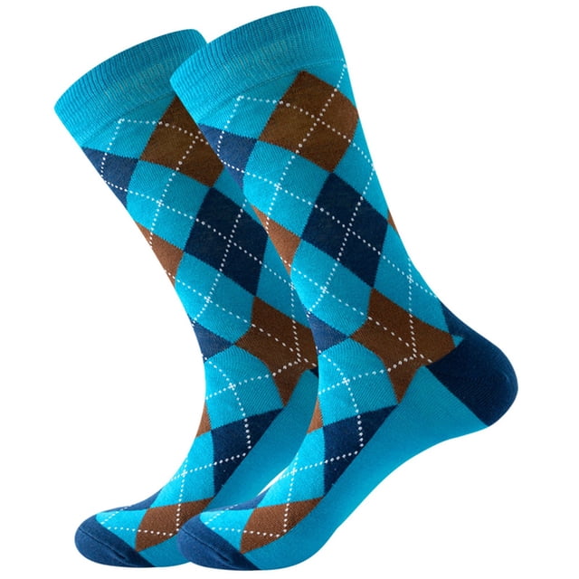 Chaussettes Unisexes Adultes Imprimé Diamant Carré Coloré Personnalité de Rue Moyen