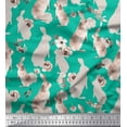 thumbnail image 1 of Soimoi Poly Georgette Fabric Floral & Rabbit Kids Print Fabric by The Yard 52 Inch Wide, 1 of 1