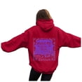 thumbnail image 5 of COMVALUE Puff Hoodie for Women, Cute Palm Pink Graphic Pullover Sweatshirt (Red, XL), 5 of 6