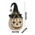thumbnail image 4 of Halloween Pumpkin Decor Set, 10"Fall Decor,Halloween Decorations, Small Witch Hat Pumpkin Figurines with Bow, Lace and Star, Vintage Farmhouse Halloween Tabletop Decor for Home Party Indoor Display-B, 4 of 16