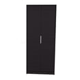 thumbnail image 5 of Modern Black Armoire Cabinet with Customizable Interior, Particle Board Wardrobe for Bedroom & Closet Organization, 5 of 8