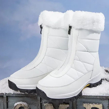 

Quilted Thick Bottom Ankle Boots Fashion Plush Inner Waterproof Sneakers Women‘s Footwear