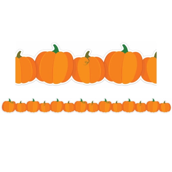 Fall Pumpkins Extra Wide Deco Trim by Eureka