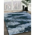 thumbnail image 2 of Ahgly Company Indoor Round Abstract Columbia Blue Abstract Area Rugs, 3' Round, 2 of 6