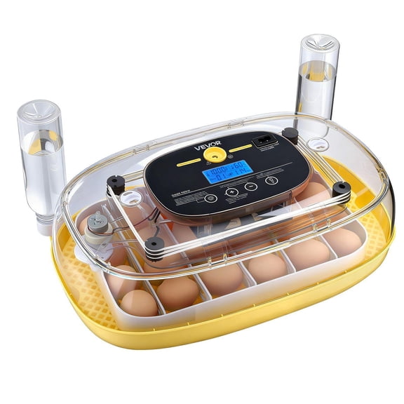24 Egg Incubator Automatic Egg Turner LED Candler Temperature Humidity Control 360 View Clear Window Auto Water Refill Poultry Eggs Incubator for Hatching Chicks Ducks Goose Quail