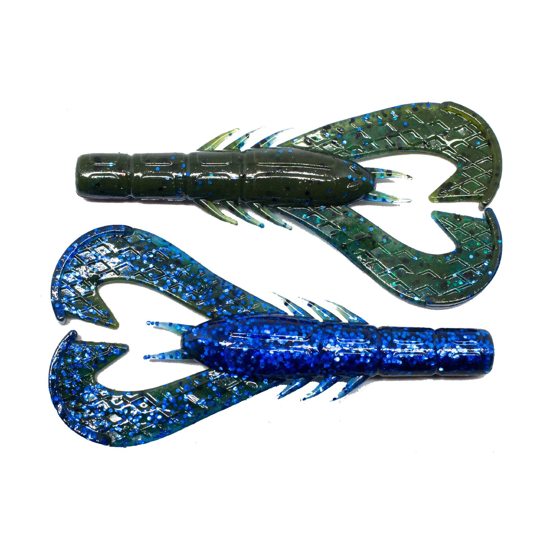 Googan Krackin' Craw 4'' Green Pumpkin 7pk Soft Plastic Fishing