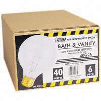2 Pack White Feit Electric 40G25/W/MP-130 40-Watt G25 Bath and Vanity Globe