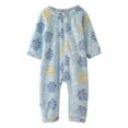 thumbnail image 1 of Toddler Girls Boys Winter Long Sleeve Jumpsuit Fleece Warm Cartoon Rabbit Print Outwear For Children Clothes, 1 of 5