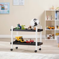 Mainstays Kids 2-Tier Storage Cart, Black