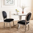 thumbnail image 3 of Safavieh HOLLOWAY 19''H FRENCH BRASSERIE VELVET OVAL SIDE CHAIR, 3 of 5