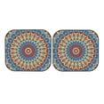 thumbnail image 4 of Picia Round Mandala 2 Piece Car Windshield Sun Shade Foldable | Foldable Sun Shield for Front Window Blocks UV Rays and Keeps Your Vehicle Cool-Small, 4 of 7