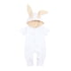 thumbnail image 2 of Body De Bebé Canastilla Onesies Para Niño Recién Nacido Orejas De Conejo Con Capucha Pantalones De Manga Corta Mameluco Mono Blanco Odeerbi LM103-2082, 2 of 9