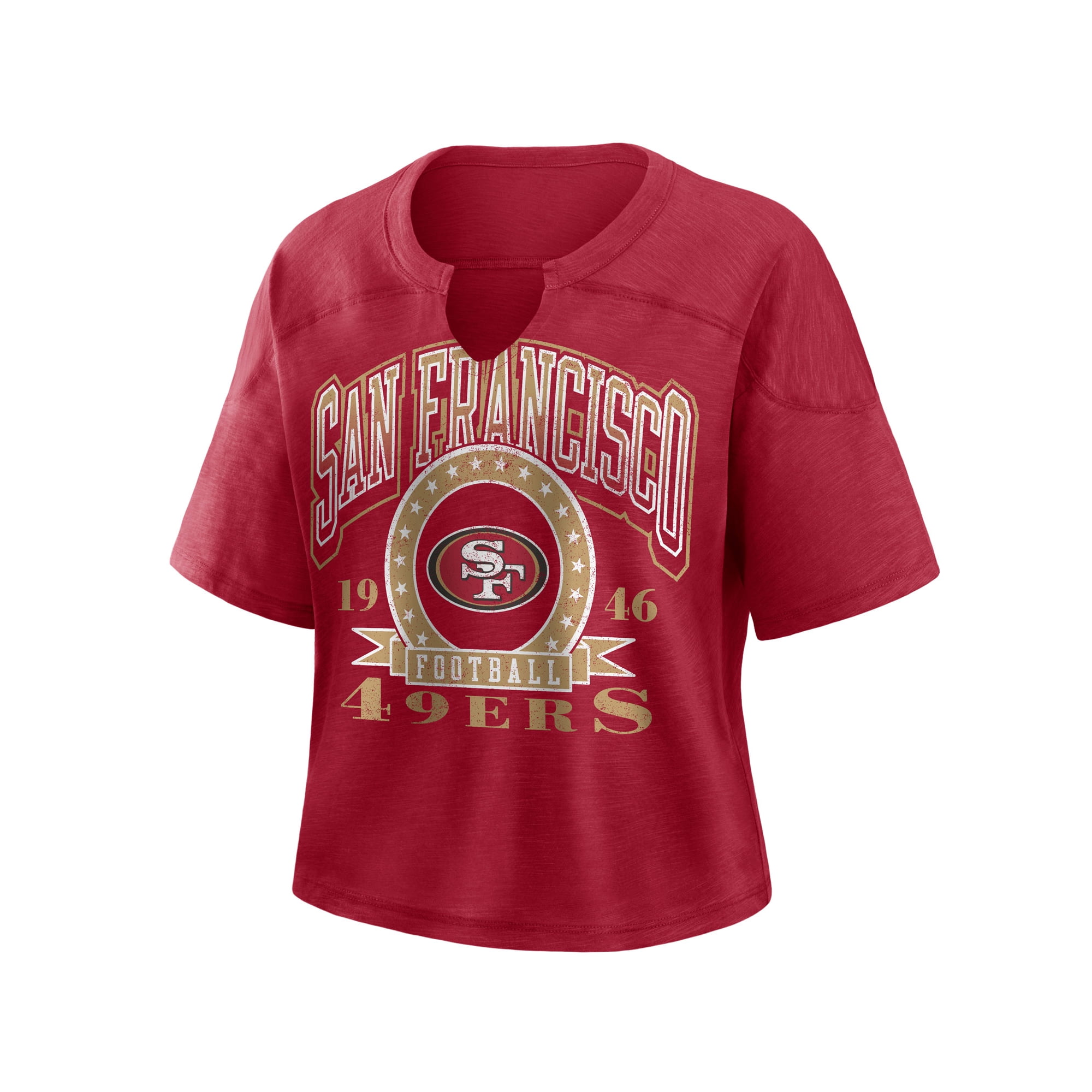 NFL San Francisco 49Ers Women's Cotton Red Short Sleeve T-Shirt