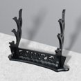 thumbnail image 3 of Solid Wood Samurai Stand Desktop Bracket Support Rack for Wakizashi Tanto Black, 3 of 6