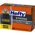 Hefty® Strong MultiPurpose Trash Bags, 30 Gallon, 40 Bags (Drawstring