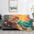 thumbnail image 2 of Rateoe Island Beach Guinea Pig Pattern Flannel Throw Blanket, Ultra-soft Blanket for Bed, Couch, Car, Hypoallergenic Anti-pilling blanket-40"x30"(Horizontal), 2 of 6