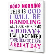 Good Morning Christian Bible Canvas Wall Art,Motivational Scripture Art Canvas Prints Framed Wall Artwork Ready to Hang For Christian Home Bedroom Office Church Religious Wall Decor-12 x 15 Inches