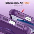 thumbnail image 5 of Dteck for iPhone 14 Plus Case with Magnetic Invisible Stand,Military Grade Drop Protection,Compatible with MagSafe, Shockproof Translucent Matte Protective Cover with Ring Holder for Women Men,Purple, 5 of 7