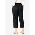 thumbnail image 2 of Woman Within Plus Size Petite 7-Day Elastic-Waist Pull-On Cotton Denim Capri Jeans, 2 of 6