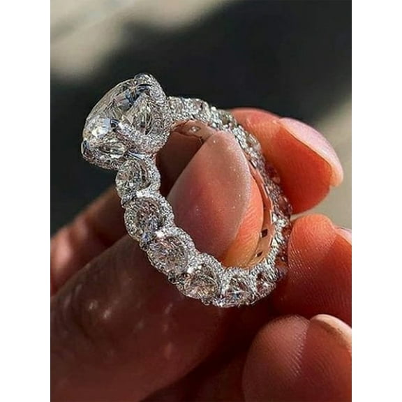 Rhinestone Decor Ring For Women For Party Banquet Wedding