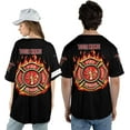 thumbnail image 5 of Personalized Firefighter Baseball Jersey, Custom Name Fire Man Firefighter Gift, Firefighter Gift Men Women 3D Shirt (S), 5 of 6