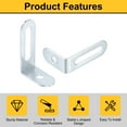 thumbnail image 3 of 10Pcs L-Shaped Brackets Corner Brace, 1.5"x0.94"x0.47" Corner Bracket Shelf Bracket Right Angle Brackets for Wood Shelves Furniture (38x24x12mm, Silver), 3 of 5