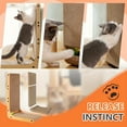 thumbnail image 6 of Cat Scratcher, 23.6 Inch L Shape Cat Scratch Pad Wall Mounted, Cat Scratching Cardboard with Ball Toy for Indoor Cats, Large Size, 6 of 8