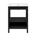 thumbnail image 5 of Château 24" Freestanding Bathroom Vanity in Black Oak with 3-Hole Widespread Sink Top, 5 of 5