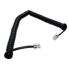 - Headset to Phone Cord (Voice), RJ22, 4P / 4C, Black, Coil, Reverse, 7 foot