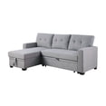 thumbnail image 5 of Convertible Sleeper Sofa with Pullout Bed, 82 Inch Upholstered Sofa Bed, L Shaped Sectional Couch with Reversible Storage for Living Room, Apartment, Office, 5 of 8
