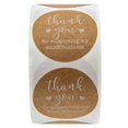 thumbnail image 5 of 1.5" Round Brown Kraft Thank You For Supporting My Small Business Stickers / 500 Thanks Stickers / White Ink Small Business Thank You Labels / Made In The USA, 5 of 6