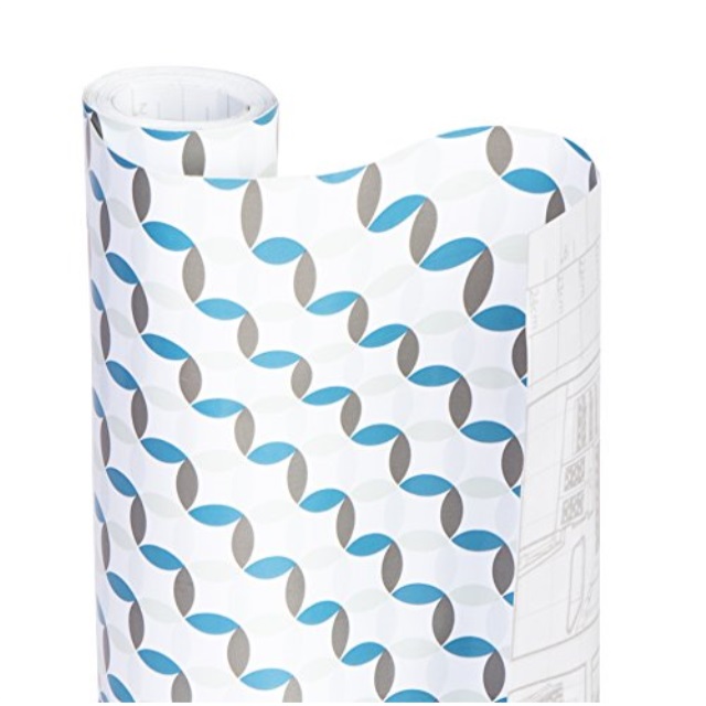 smart design shelf liner w/decorative adhesive wipes clean cutable