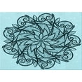thumbnail image 1 of Ahgly Company Machine Washable Indoor Rectangle Transitional Electric Blue Area Rugs, 6' x 9', 1 of 7