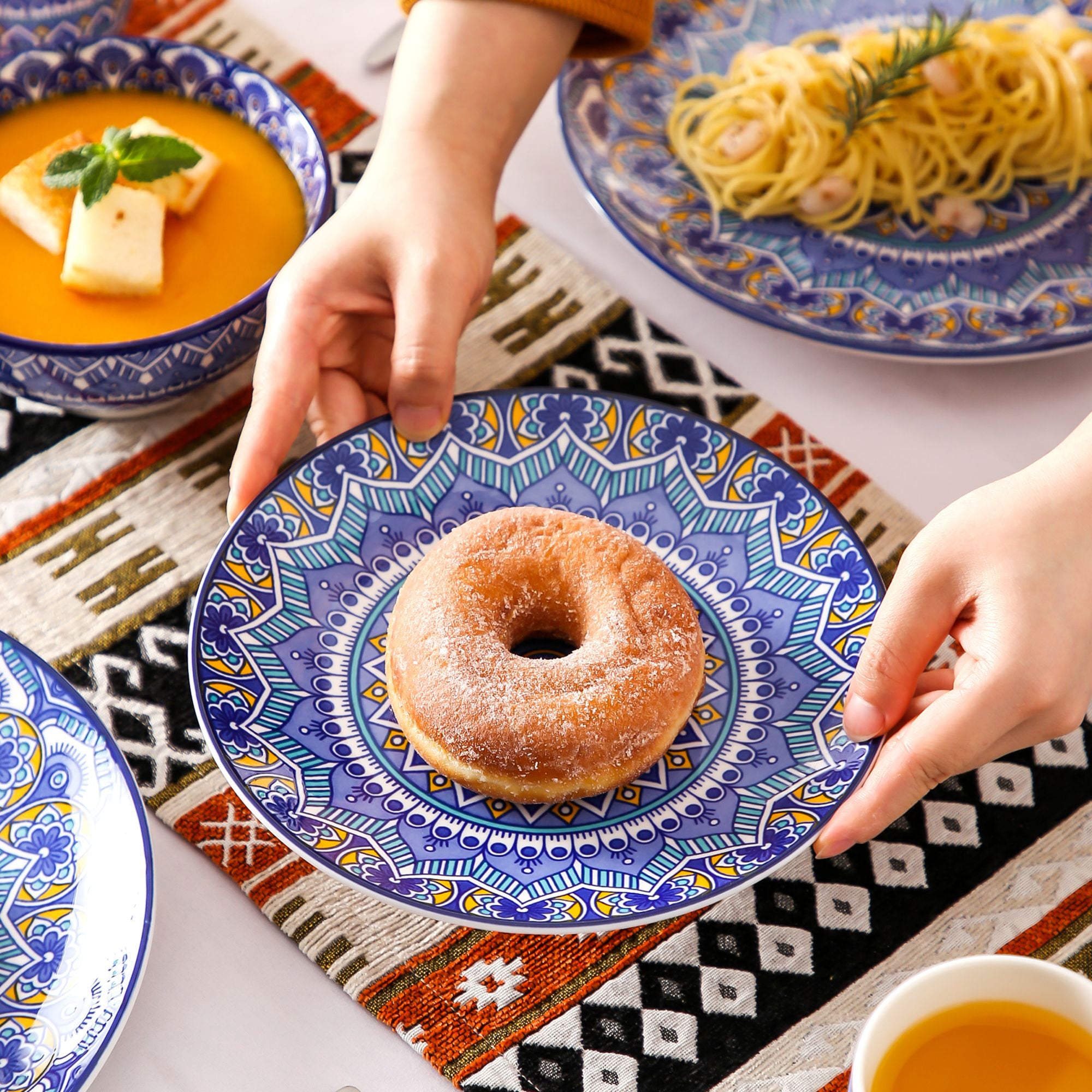 Mandala dinnerware cheap