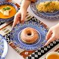 thumbnail image 4 of Vancasso, 16 Piece Porcelain Dinnerware Set, Boho Blue Dinner Set, Service for 4, 4 of 4