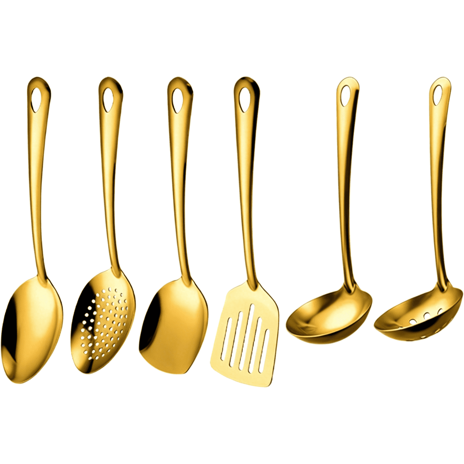 6-Piece Kitchen Utensil Set Stainless Steel Cooking Tools Set Heavy-Duty Kitchen Tool Spatula Set Essential Home Kitchen Gadgets and Accessories