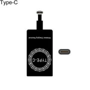 SPRING PARK Portable Sticky USB Type-C Qi Wireless Charging Receiver for iPhone Android
