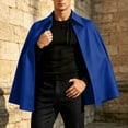 thumbnail image 6 of UTSJKR Men’s Classic Pointed Collar Short Cape Cloak with Front String Closure for Daily Wear Halloween Cosplay Themed Party Dress‑Up Accessory Light Blue, 6 of 9
