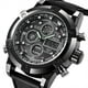 thumbnail image 5 of Reloj cronógrafo de negocios para hombre, de cuero, digital, de pulsera, informal, 5 of 6