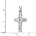 thumbnail image 2 of Sterling Silver Rhodium-Plated Hollow Crucifix Pendant (28 X 14) Made In Indonesia qc5403, 2 of 2