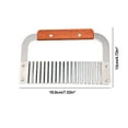 thumbnail image 3 of Lilixerw Crinkle Cutter,Stainless Steel Potato Slicer Heavy Duty Wavy Crinkle Cutting,Chopping French Fry Slicer,with Wooden Handle,for Carrot Vegetable, 3 of 6