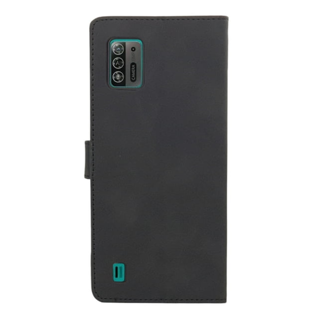 Funda Cartera Suave Cely Vesmir Para ZTE A52 Lite Negro Más 2 Micas