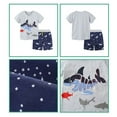 thumbnail image 3 of FLMEI Toddler Kids Boys Short Sleeve 2PCS Outfit Summer Cartoon Print Pullover T-Shirts Tops Comfy Shorts Casual Set for Baby Size 2-8T, 3 of 8