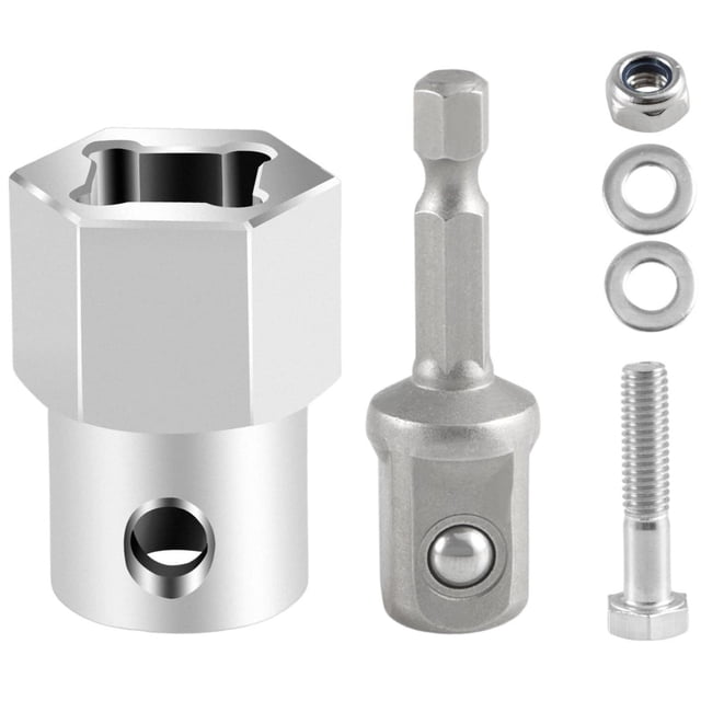Manivelle de Cric de Remorque, Outil Stabilisateur RV en Acier Inoxydable, Pièce de Rechange Robuste pour Crics de Camping, Ajustement Universel avec Design de Douille Hexagonale