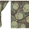 thumbnail image 3 of Coolnut Shadow of Skulls W55 x L78 In Sheer Gauze Door Window Curtain Panels Drapes for Living Room Bedroom Kids Room Decoration Window Treatment 2 Panels, 3 of 4
